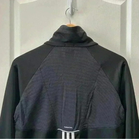 Adidas ClimaCool Zip Up Track Running Jacket Athletic Gym Bomber Black Medium - Picture 9 of 15